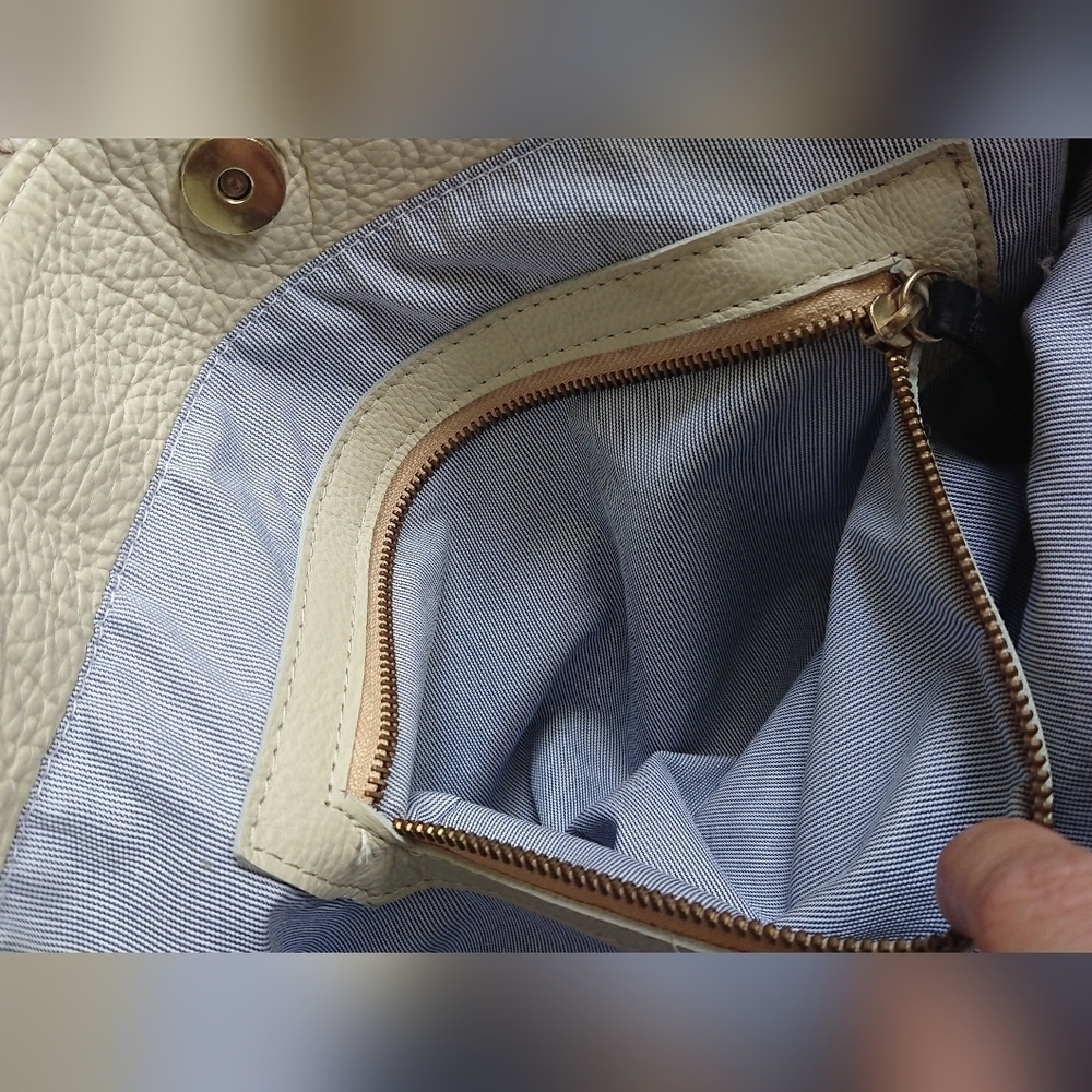 Henri Lou cream color Leather Hobo bag - Picture 14 of 16